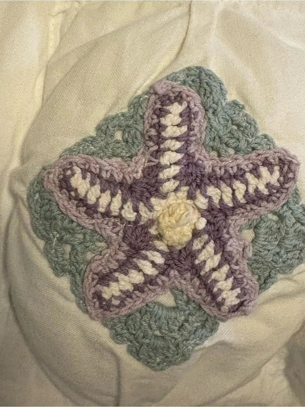Vintage JCPenney Home Collection 7 Piece Full Puff Yo-Yo Floral Bedding Set
